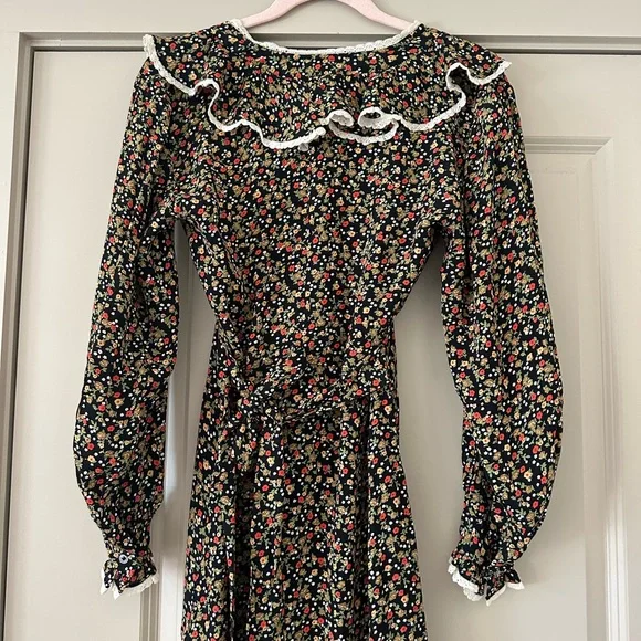 Doen NWOT Eugenie Black Floral Dress - Size XS - Picture 8 of 10